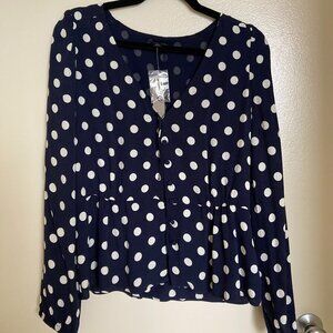 JCREW Polka Dot Blouse